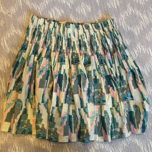 ba&sh Tigui Skirt in Turquoise Multicolor in Size Small Excellent Condition